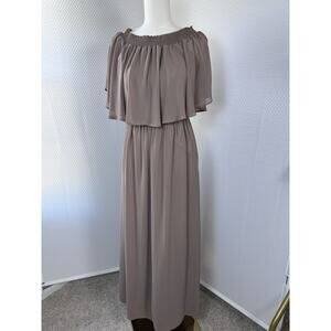 Show Me Your MuMu Taupe Maxi Dress